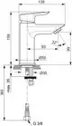 Waschtischarmatur von Ideal Standard mit Solenoid-Hebel, chromfarben, montierbare Ø50 Öffnung und G 3/8 Anschluss. Höheneinstellung max. 365 mm.